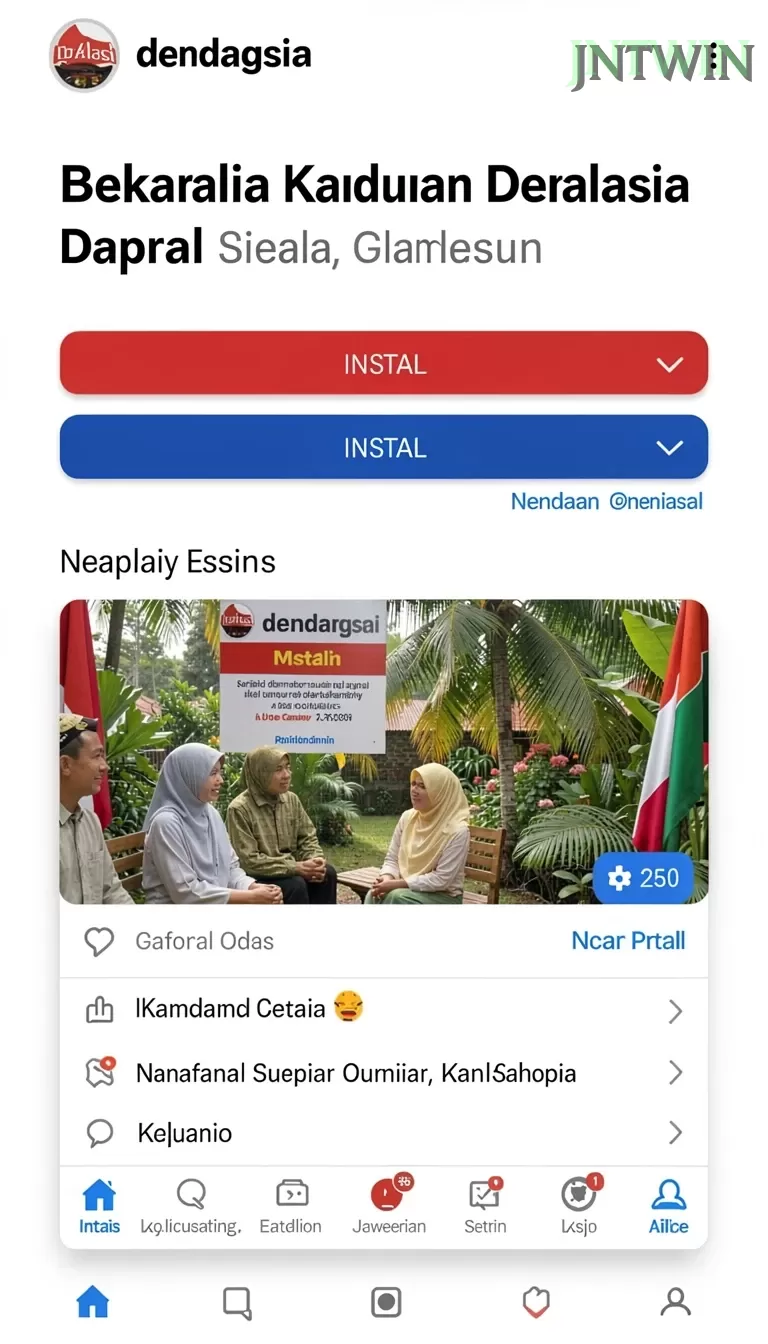 Cuplikan layar menu unduhan jntwin untuk perangkat Android